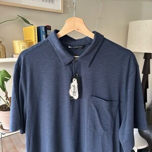 Travis Mathew Cloud Polo Deep Blue Golf Performance Polo Shirt
